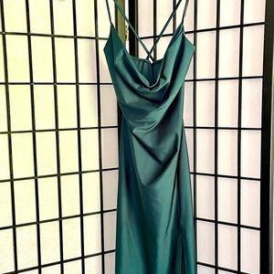 Zara Satin Midi Dress